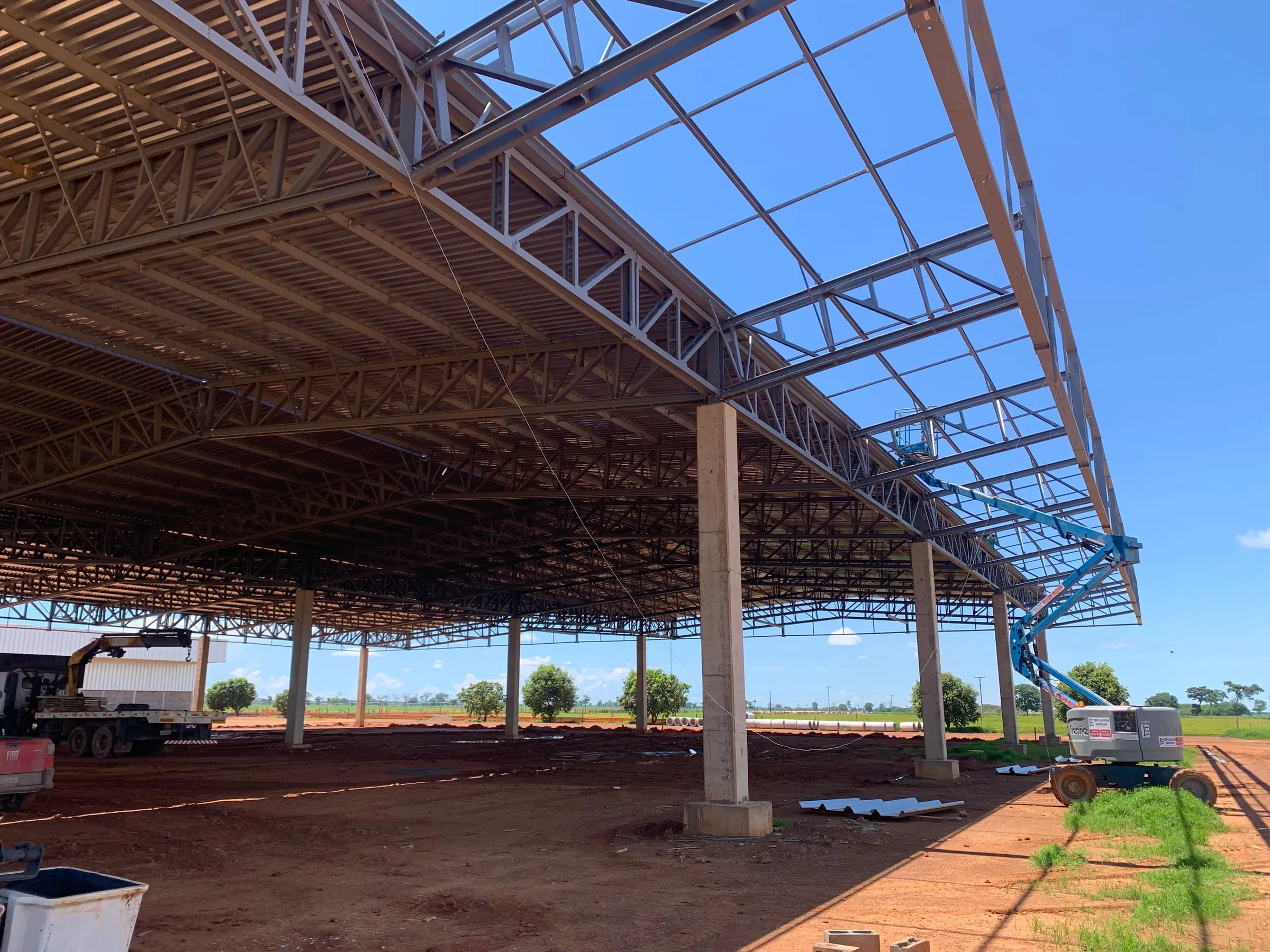 Agroindustrial em Iaciara (GO), estrutura metálica Ferroarte